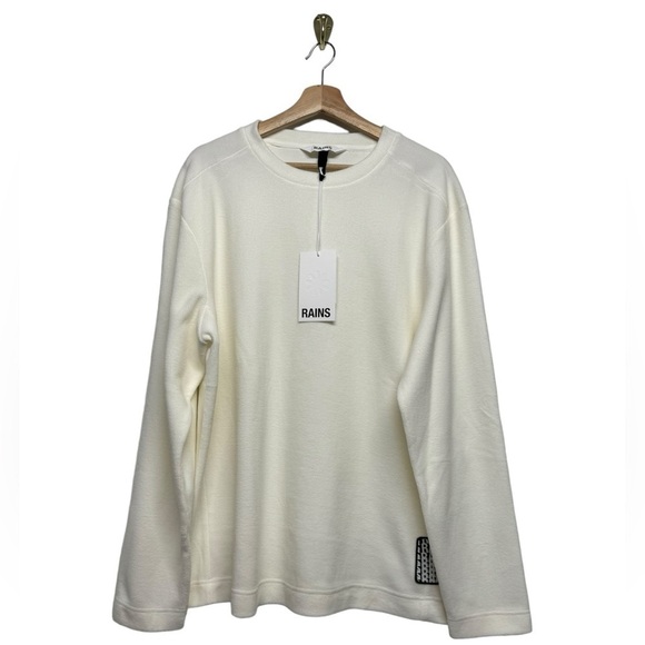 NWT RAINS Fleece Sweatshirt Fossil L - Picture 6 of 11